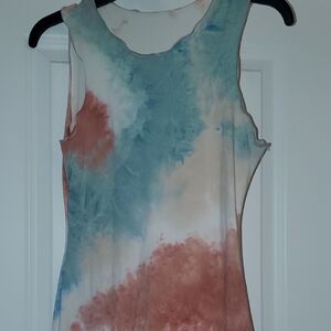 Tie-Dye Sleeveless Top - Multicolor